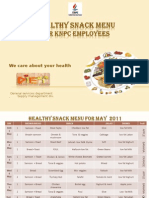 Healthy Snack Menu - May 2011 - English