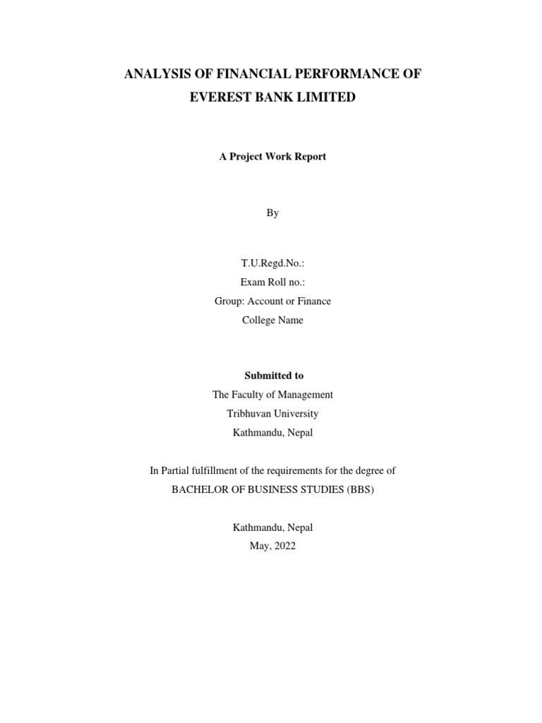 Financial Performance of Everest Bank | PDF | Banks | Market Liquidity