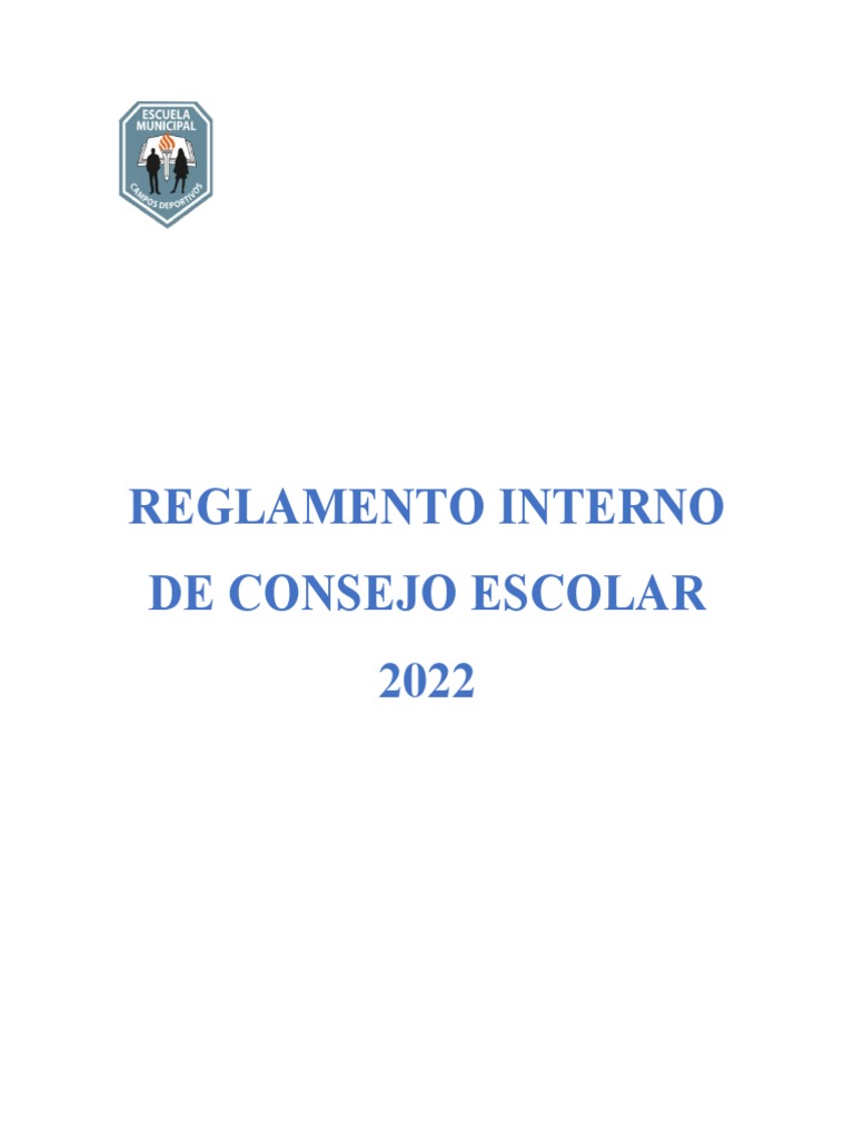 Reglamento Interno del Consejo Escolar 2022 | PDF | Evaluación