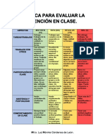 Rúbrica para Evaluar