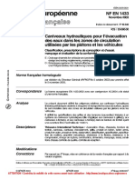 NF EN 1433-Caniveaux Hydrauliques Pour L'évacuation Des Eaux Dans Les Zones de Circulation Utilisées Par Les Piétonsnov-2003