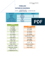 Formulario Factores de Conversion