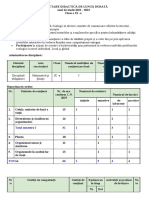 Proiect Didactic de Lunga Durata Biologie CL - IX