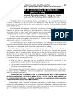 Funciones de la dirección de operaciones (producción