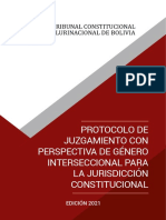 Protocolo de Juzgamiento Con Perspectiva de Género Interseccional para La Jurisdicción Constitucional