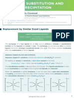 Ligand Substitution and Precipitation Reactions