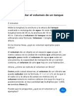 ¿Cómo Calcular El Volumen de Un Tanque de Agua