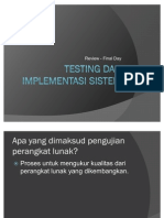 Testing Dan Implementasi Sistem Final