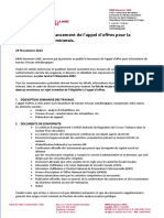 Avis Au Public Lancement de L'appel D'offres Pour La Caractérisation Des Minerais