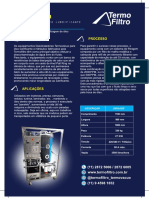 TERMOFILTRO - Equipamento Termovácuo Vazão 3500 LTS/H - Modelo TFL 3500.