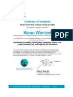 Kwentzel Ihi Certification