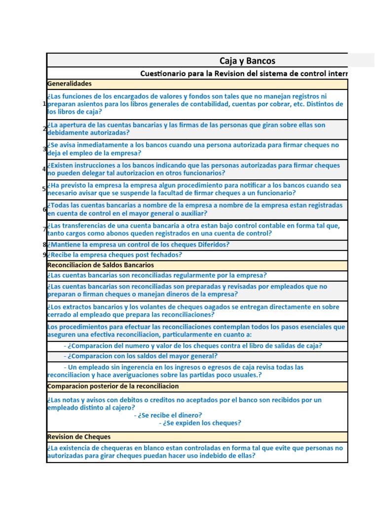 Control Interno en Caja y Bancos | PDF | Cheque | Bancos