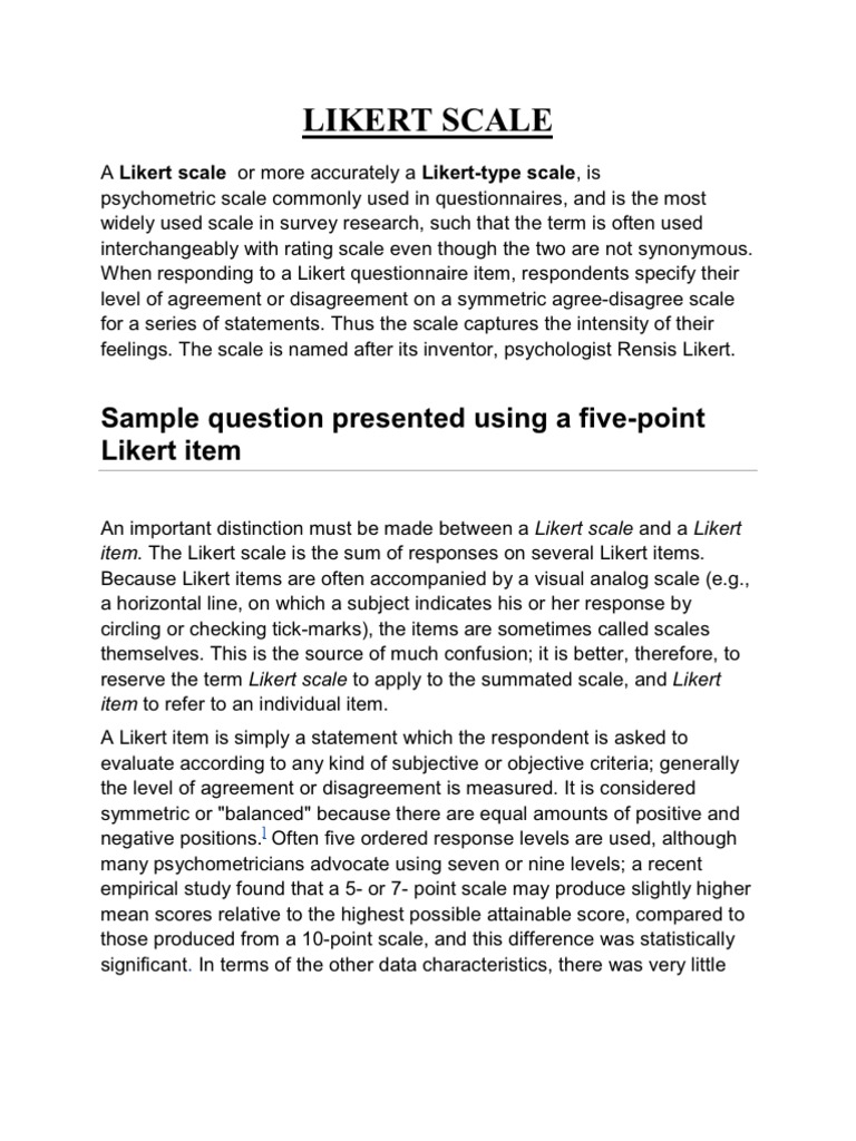 Likert Scale2 | PDF | Likert Scale | Psychological Testing