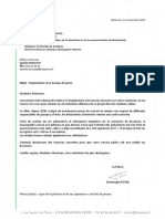 Lettre du maire de Bezannes au groupe La Poste