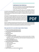 Estudio de Caso Del Programa de Trabajo en La Comunidad Amiga de María Chiquita, Portobelo, Colón.