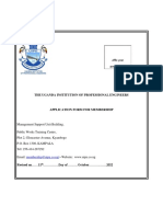 The Uganda Institution of Professional Engineers Application Form Newest Revised 5