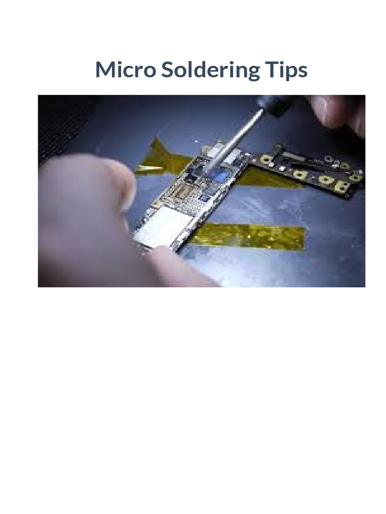 Micro Soldering Tips PDF