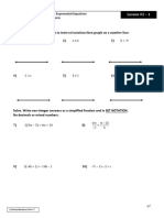 Warm-Up #2 - 1: Write The Following Solutions in Interval Notation Then Graph On A Number Line: 1) 2) 3)