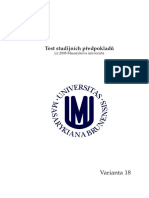 Adoc - Pub - Test Studijnich Pedpoklad C 2008 Masarykova Univer