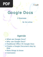 G L D G L D Google Docs Google Docs: E E - Business Business E E Business Business