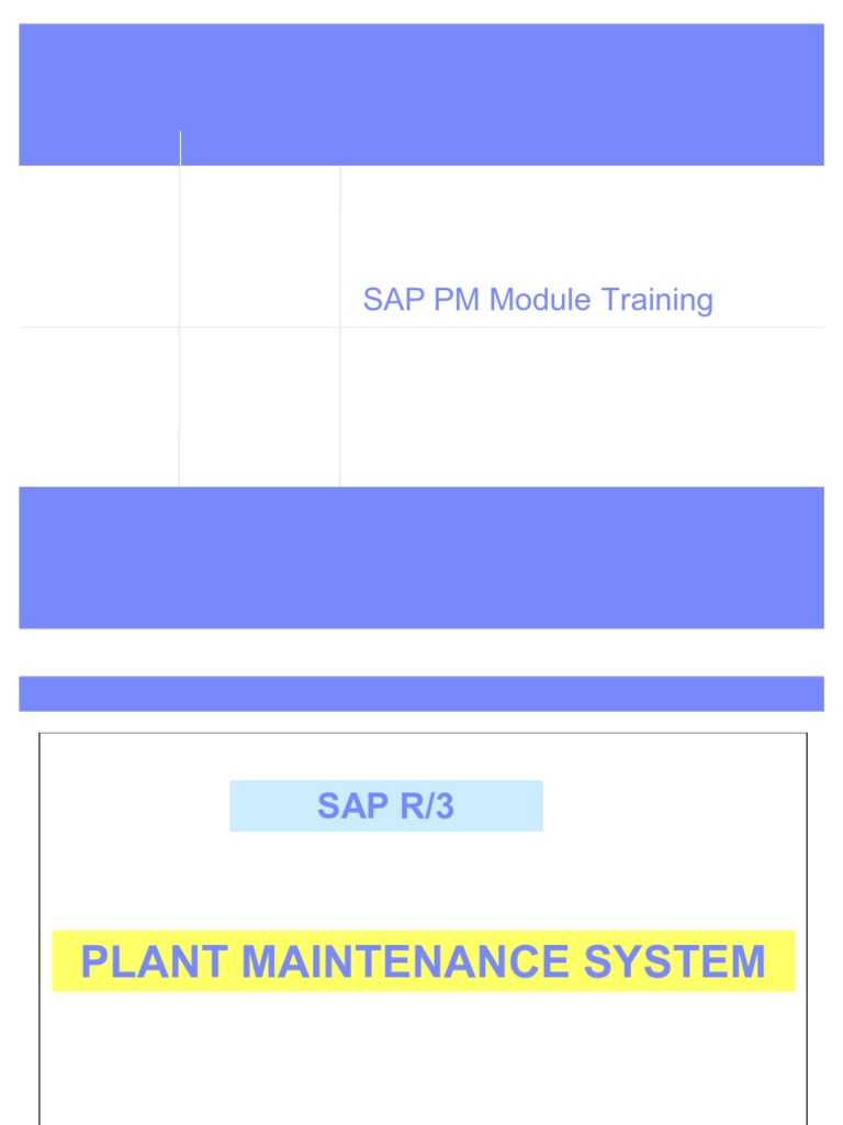 SAP PM Module Training Overview | PDF | Integrated Truss Structure ...