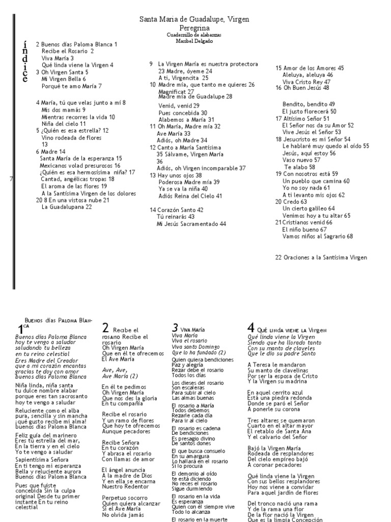 Alabanzas a la Virgen María | PDF | María, madre de Jesús | Rosario