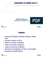 Economic Evaluation in Health Care - I