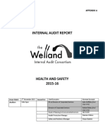 Appendix 1 - Welland Internal Audit Health & Safety Recommendations