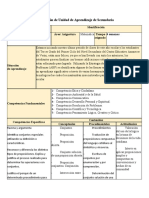 Planificación de Unidad de Aprendizajje 3 de Secundaria