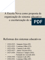 As principais reformas educativas brasileiras na década de 1920