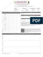 Boleta de evaluación 2o grado secundaria