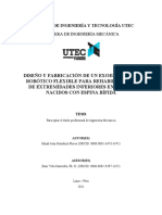 Diseño de un dispositivo robótico blando para rehabilitación de extremidades inferiores en recién nacidos con mielomeningocele