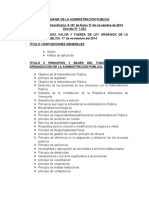 LEY ORGANIA DE LA ADMINISTRACION PUBLICA (Indice)