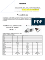 Formato de Verificacion Fuente de Poder