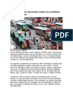 La Exportación de Automóviles Usados Es Un Problema de Contaminación