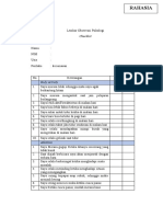 Lembar Observasi Psikologi Untuk Observe