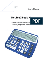 Doublecheck XL: User'S Manual