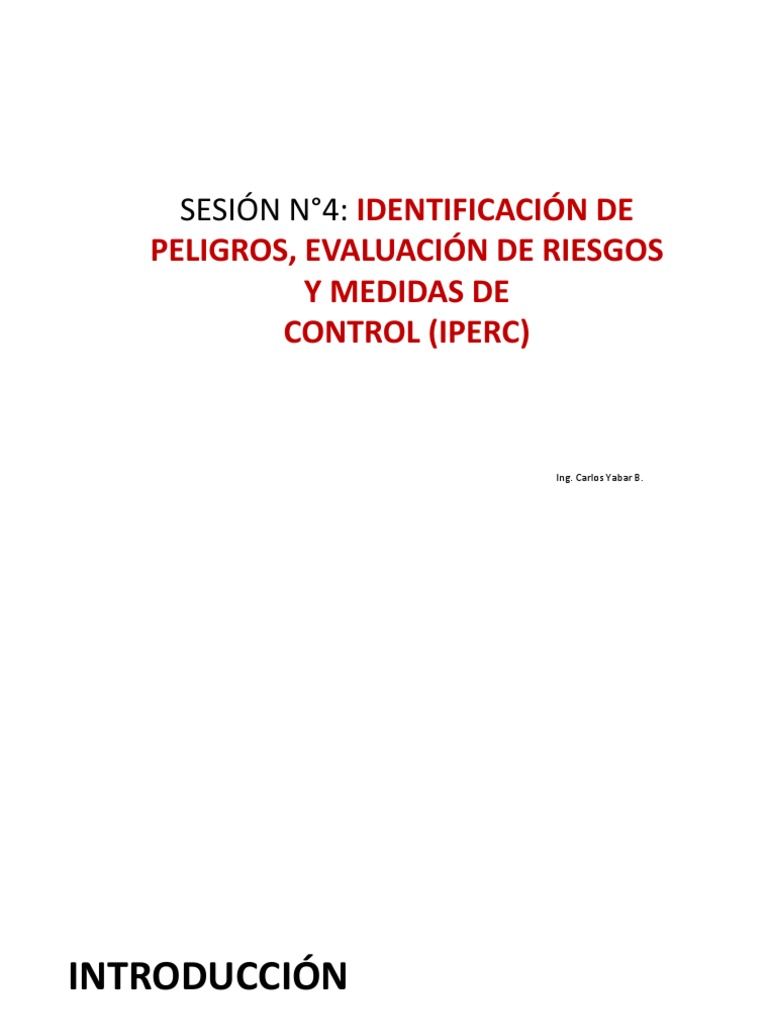 IPERC: Identificación y Control de Riesgos | PDF | Riesgo