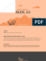 Ishlah - Sejenak Tentang Ikhlas