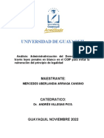 Análisis: Administrativización Del Derecho Penal A Través Leyes Penales en Blanco en El COIP para Evitar La Vulneración Del Principio de Legalidad