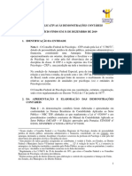 Demonstrações contábeis do Conselho Federal de Psicologia de 2019