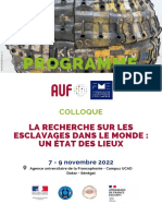 Prog Colloque Esclavages AUF FME Dakar 2022 Picto