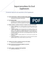 Tramites de Importación de Suplementos Alimenticios para Armonia Pharma