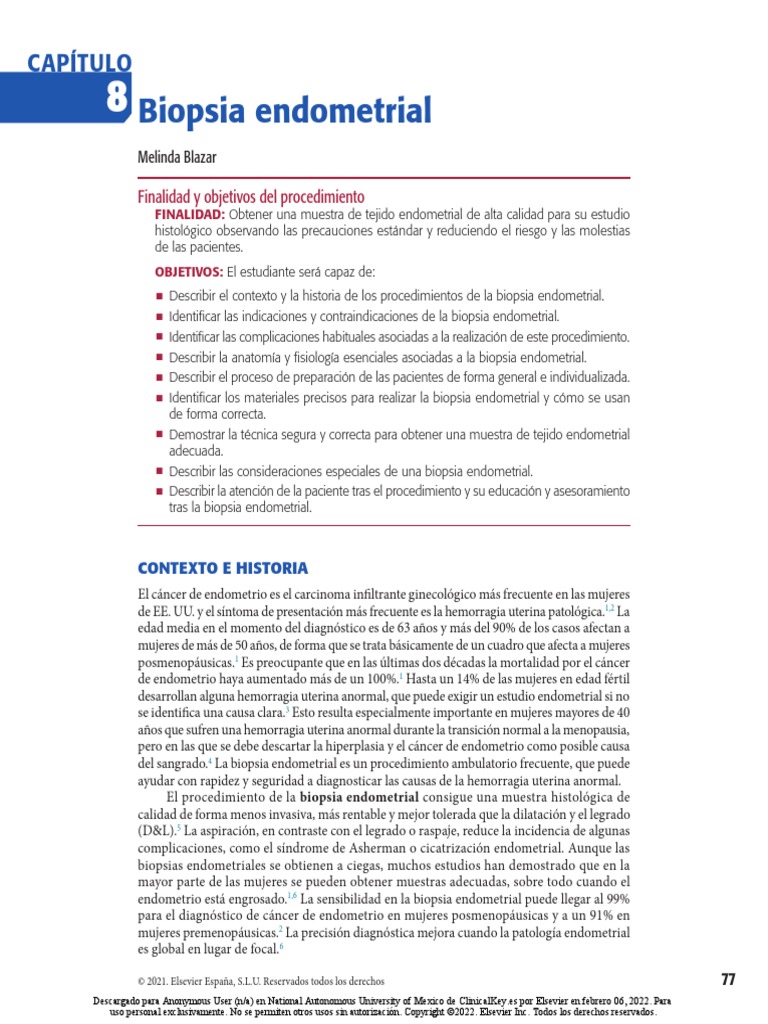 Biopsia Endometrial | PDF | Biopsia | Ciclo menstrual