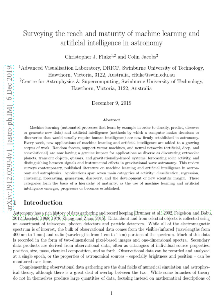 Surveying The Reach and Maturity of Machine Learning and Artificial ...