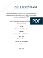 EA y Conservación Al Medio Ambiente en IE Lima Franco - SVC - BUENOS ANTECEDENTES