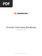 Semrush-Domain Overview (Desktop) - Threadsofperu Com-21st Nov 2022