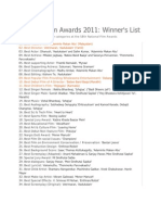 National Film Awards 2011 Winners List