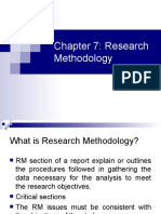 Chapter 7 - Research Methodology