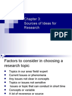 Chapter 3 - Sources of Ideas for Research